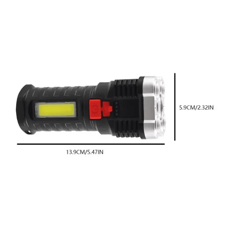 5LED High Power Rechargeable Camping Spotlight With Side Light And 3 Modes 5