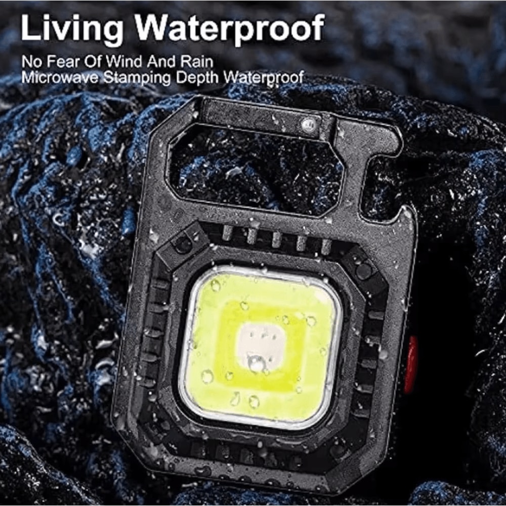 Mini LED Flashlight With Magnetic COB Outdoor Work Light USB Rechargeable 7 Modes 2