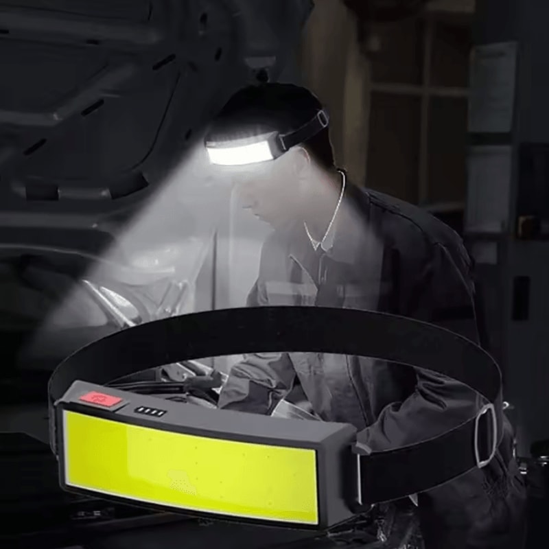 1Pc Powerful COB Rechargeable Headlamp With TypeC USB Outdoor Camping Lantern 3