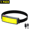 1Pc Powerful COB Rechargeable Headlamp With TypeC USB Outdoor Camping Lantern 5