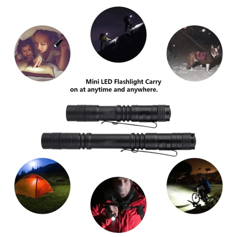 Mini Portable LED Pen Light Ultra Bright Pocket Flashlight For Camping And Emergency 2