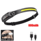 COB LED USB Rechargeable Headlamp With Sensor For Outdoor Camping And Fishing 5