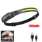 COB LED USB Rechargeable Headlamp With Sensor For Outdoor Camping And Fishing 5