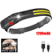 COB LED USB Rechargeable Headlamp With Sensor For Outdoor Camping And Fishing 6