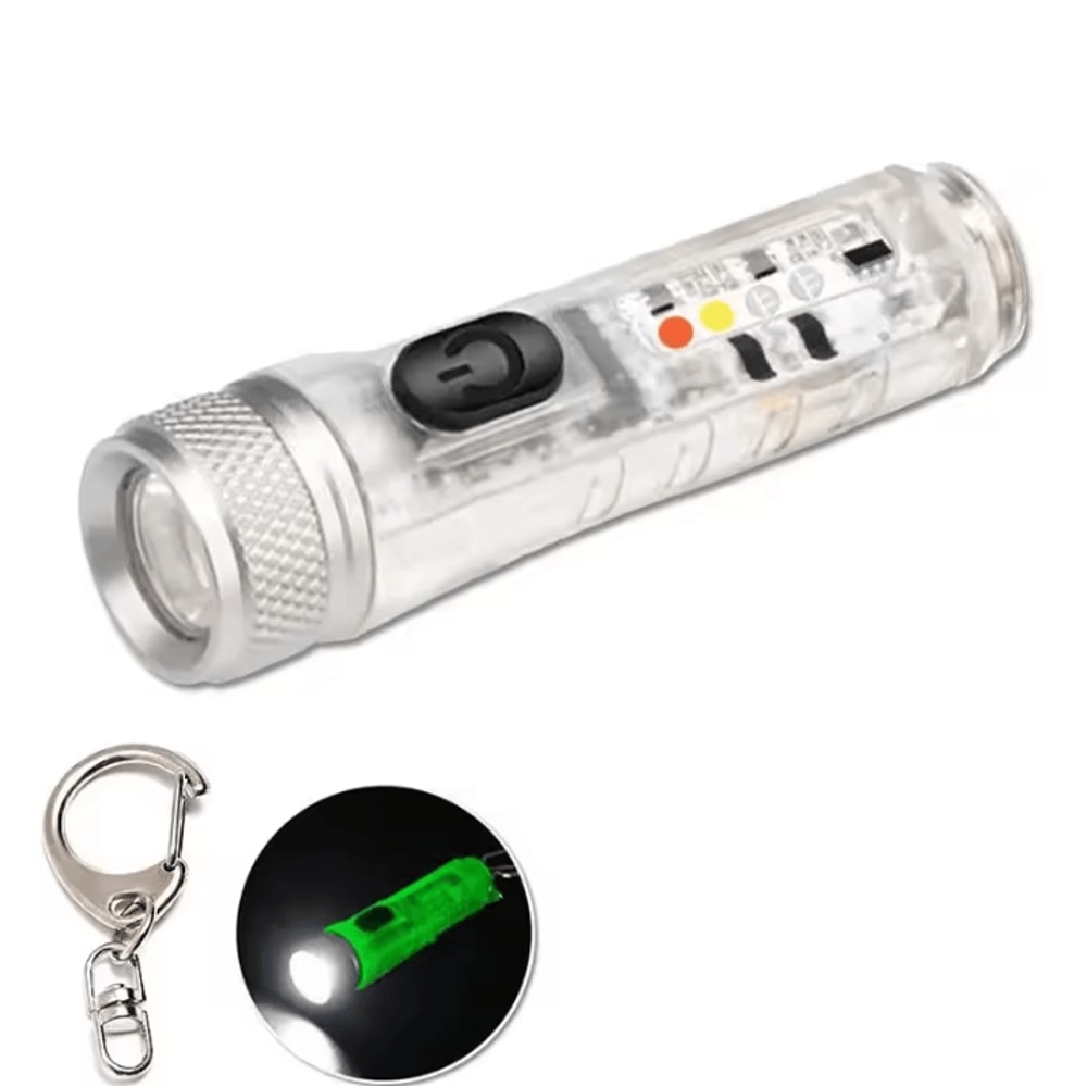 Mini LED Rechargeable Keychain Flashlight With Magnetic Base And Long Range Beam 6