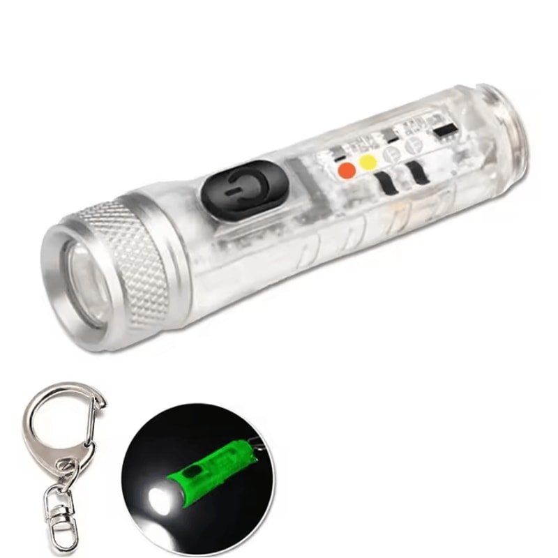 Mini LED Rechargeable Keychain Flashlight With Magnetic Base And Long Range Beam 6