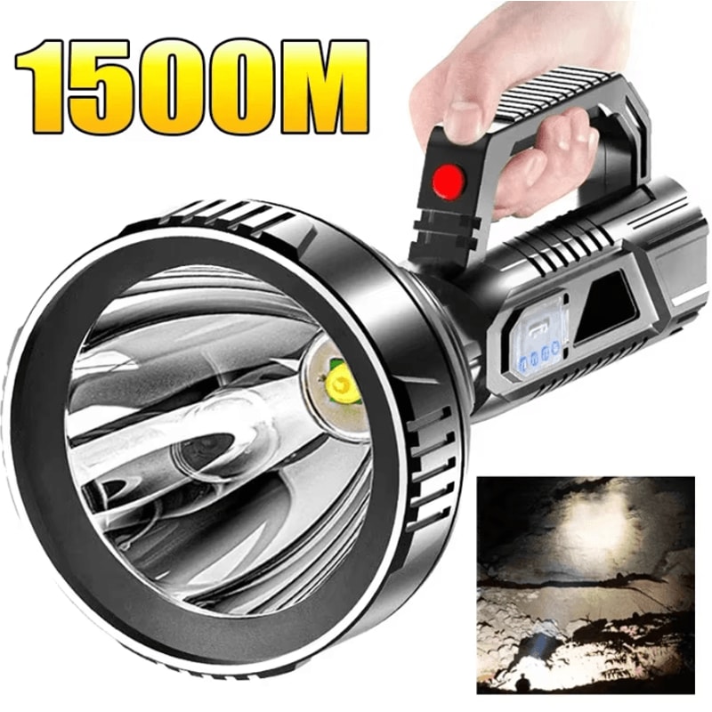 High Power USB Rechargeable LED Flashlight With Waterproof Spotlight For Fishing And Camping 0