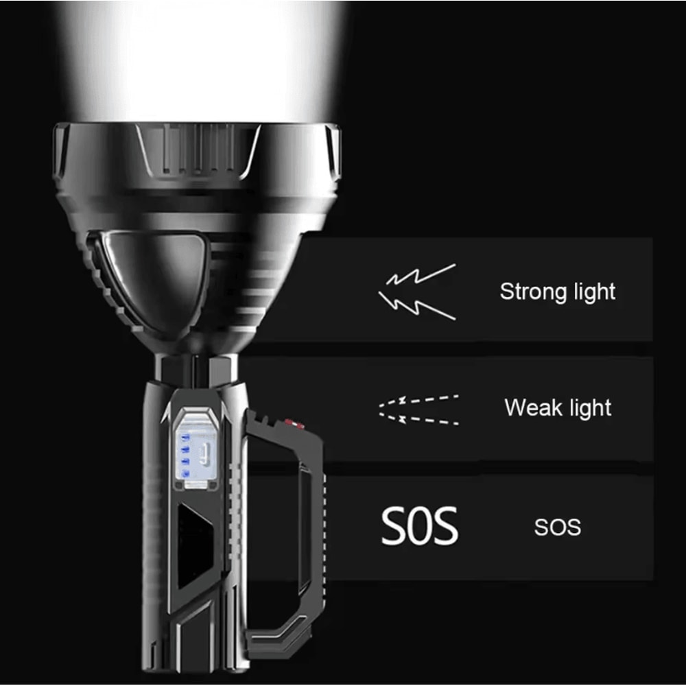 High Power USB Rechargeable LED Flashlight With Waterproof Spotlight For Fishing And Camping 1