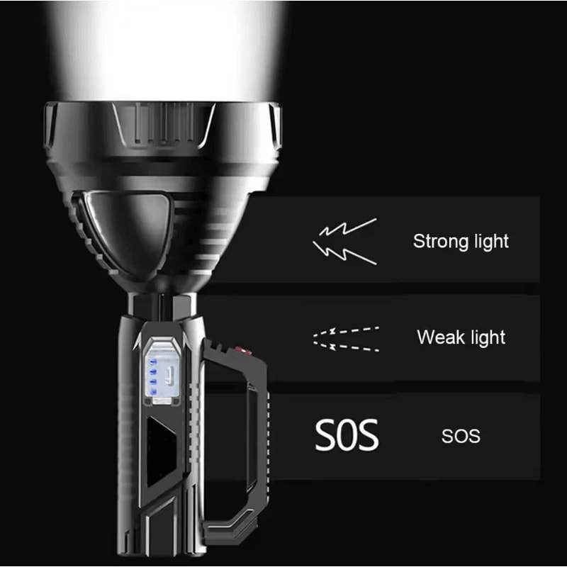 High Power USB Rechargeable LED Flashlight With Waterproof Spotlight For Fishing And Camping 1