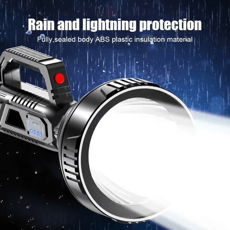 High Power USB Rechargeable LED Flashlight With Waterproof Spotlight For Fishing And Camping 4