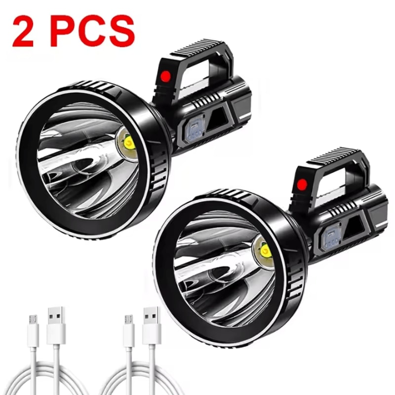 High Power USB Rechargeable LED Flashlight With Waterproof Spotlight For Fishing And Camping 7