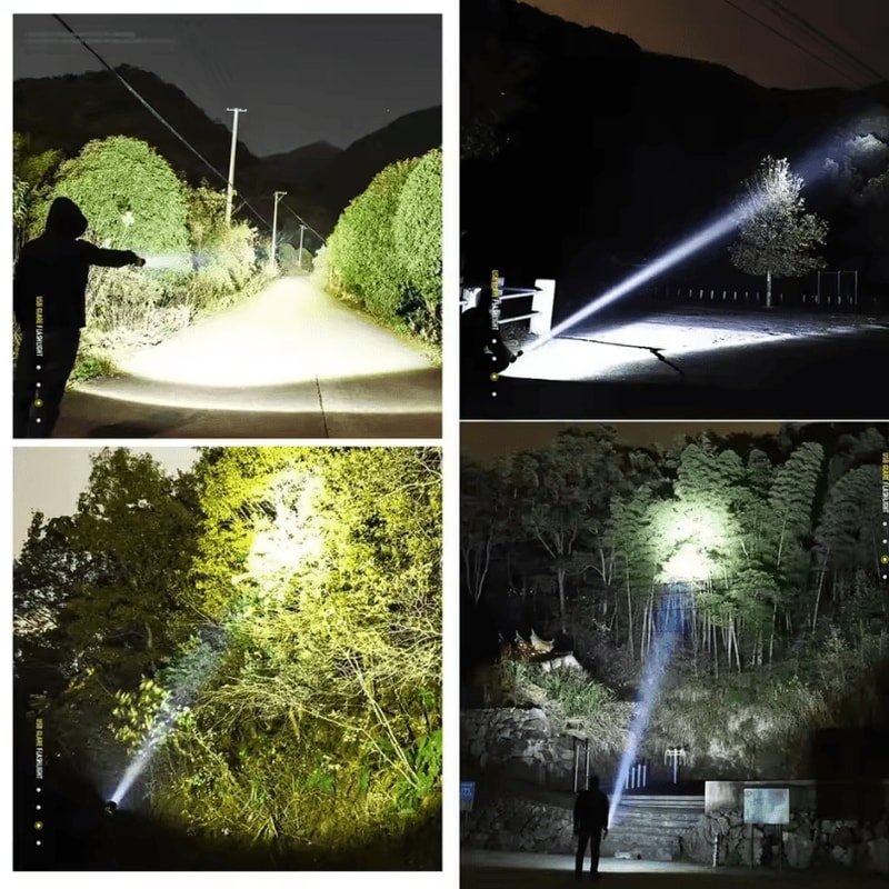 Powerful USB Rechargeable XHP702 Flashlight With Zoom LED Tactical Torch For Camping 4