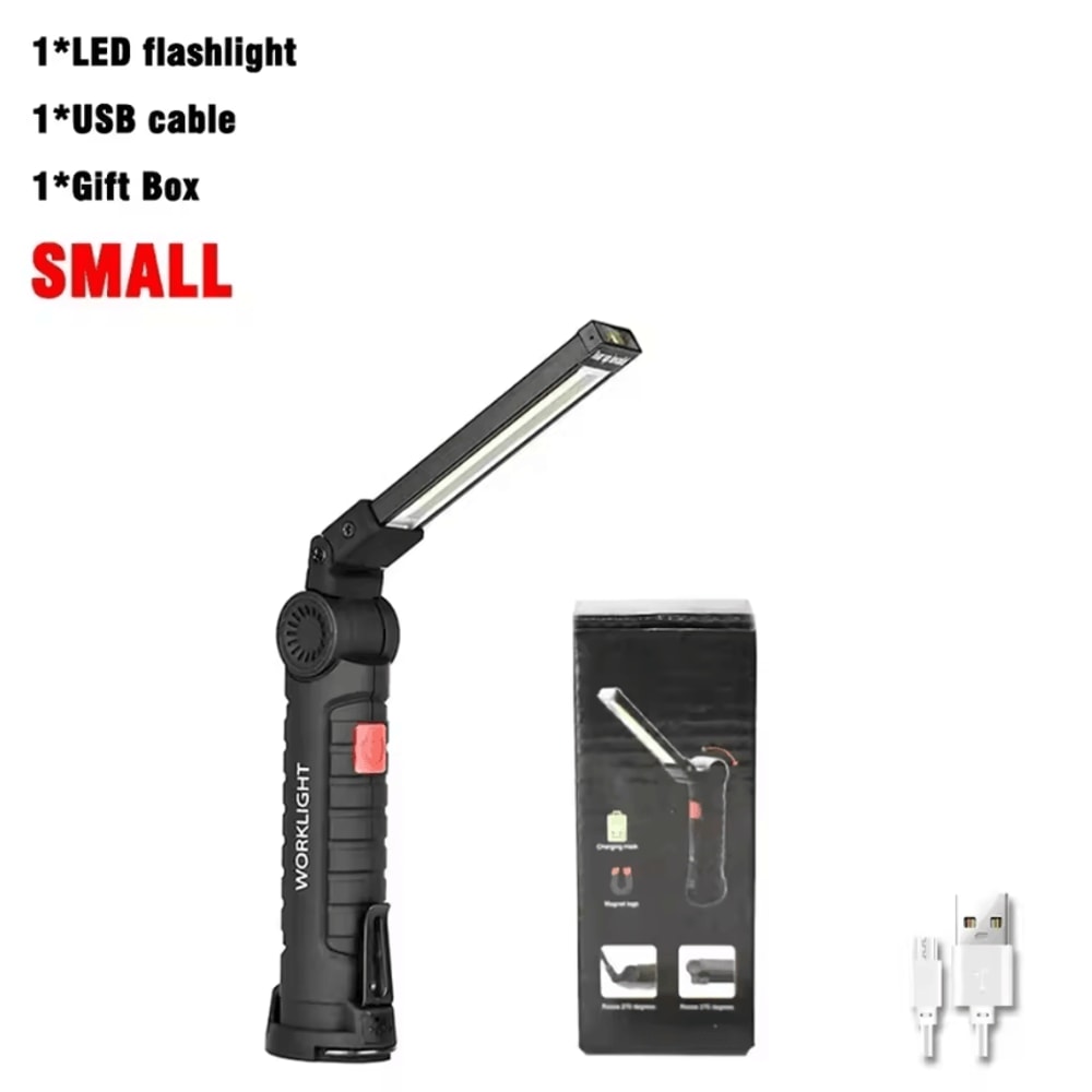 Rechargeable COB LED Work Light With Magnetic Hook USB Inspection Lamp And Power Bank Torch 8