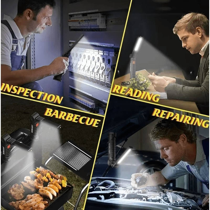 Rechargeable COB LED Work Light With Magnetic Hook USB Inspection Lamp And Power Bank Torch 2