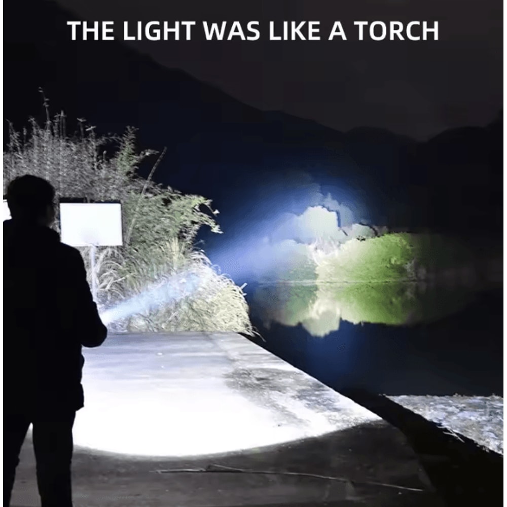 High Power Mini LED Flashlight With Telescopic Zoom And Side Lights For Outdoor Camping 4