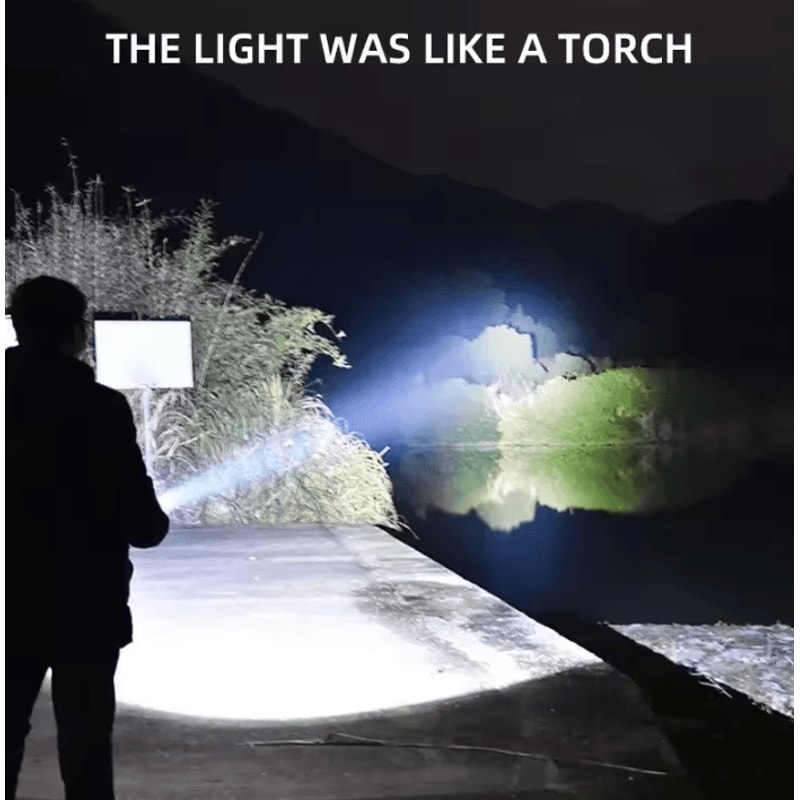 High Power Mini LED Flashlight With Telescopic Zoom And Side Lights For Outdoor Camping 4