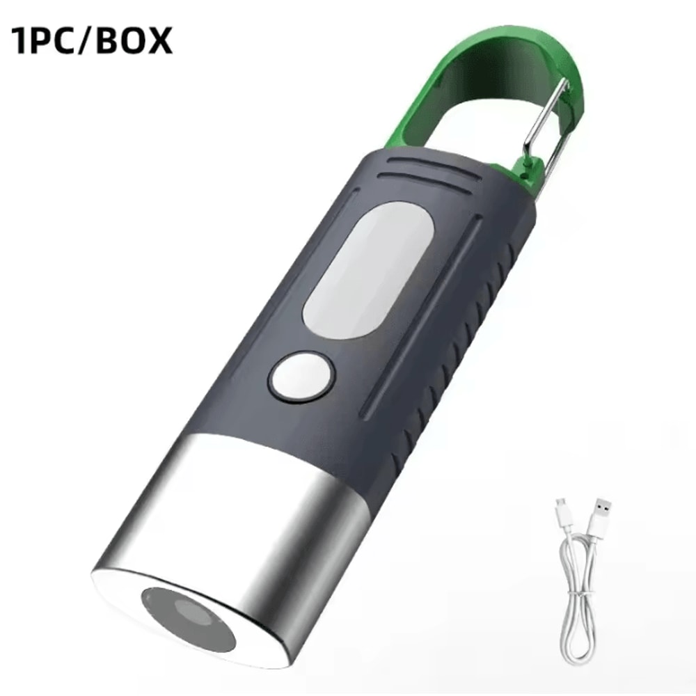 High Power Mini LED Flashlight With Telescopic Zoom And Side Lights For Outdoor Camping 6