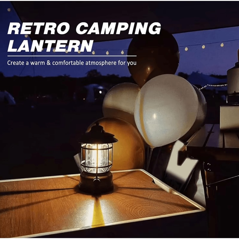 Rechargeable Stepless Dimming COB Camping Lantern Portable Waterproof Outdoor And Emergency Light 3