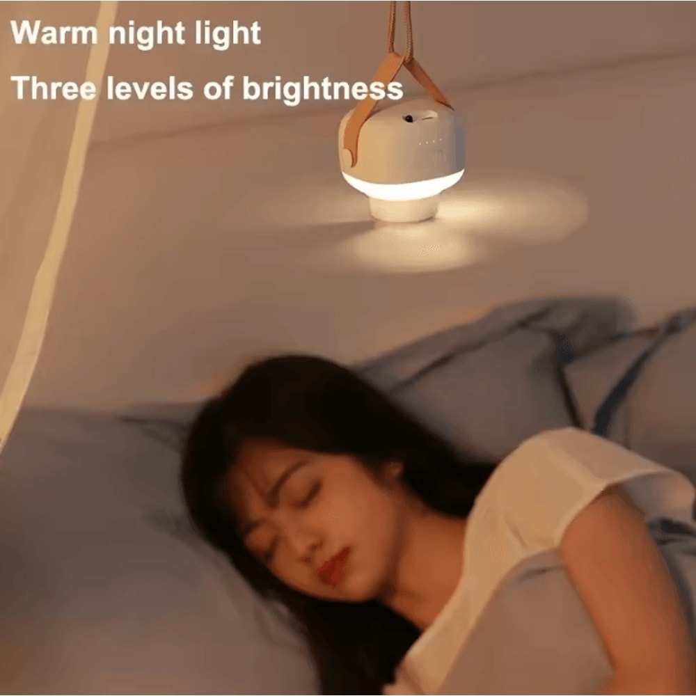 Rechargeable Portable Ceiling Fan With Remote Control And LED Lighting For Outdoor Camping 3