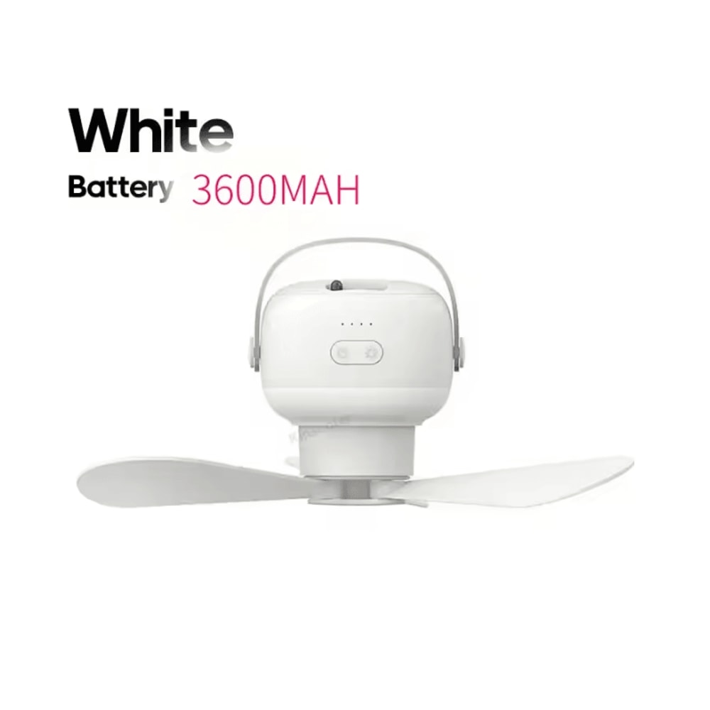 Rechargeable Portable Ceiling Fan With Remote Control And LED Lighting For Outdoor Camping 6