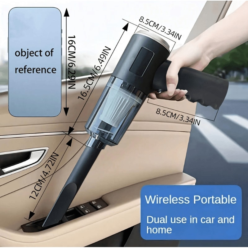 3in1 USB Rechargeable Mini Car And Household Vacuum Cleaner With Suction Blowing And Vacuuming 6