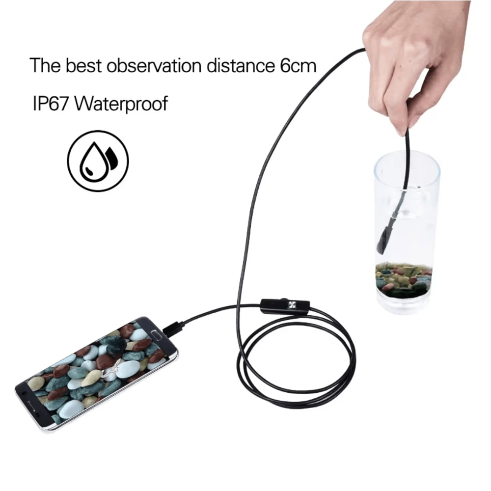 55 MM 2M Long 3 In 1 Android Endoscope Inspection Camera With USB Micro USB And TypeC Connectivity 2