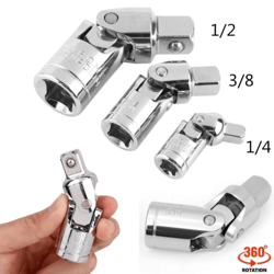 swivel universal joint air impact sockets for 1/4, 3/8, and 1/2 inch drive tools