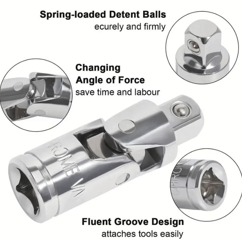 Swivel Universal Joint Air Impact Sockets For 14 38 And 12 Inch Drive Tools 1