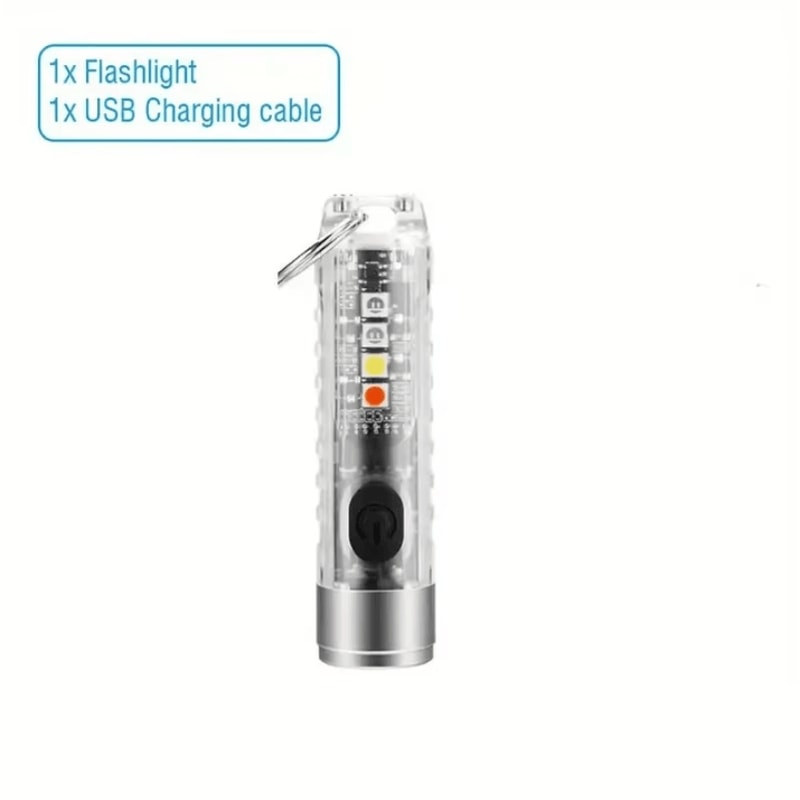 Rechargeable Mini Keychain Flashlight With 10 Modes And Magnetic Base For Camping And Outdoor Use 5
