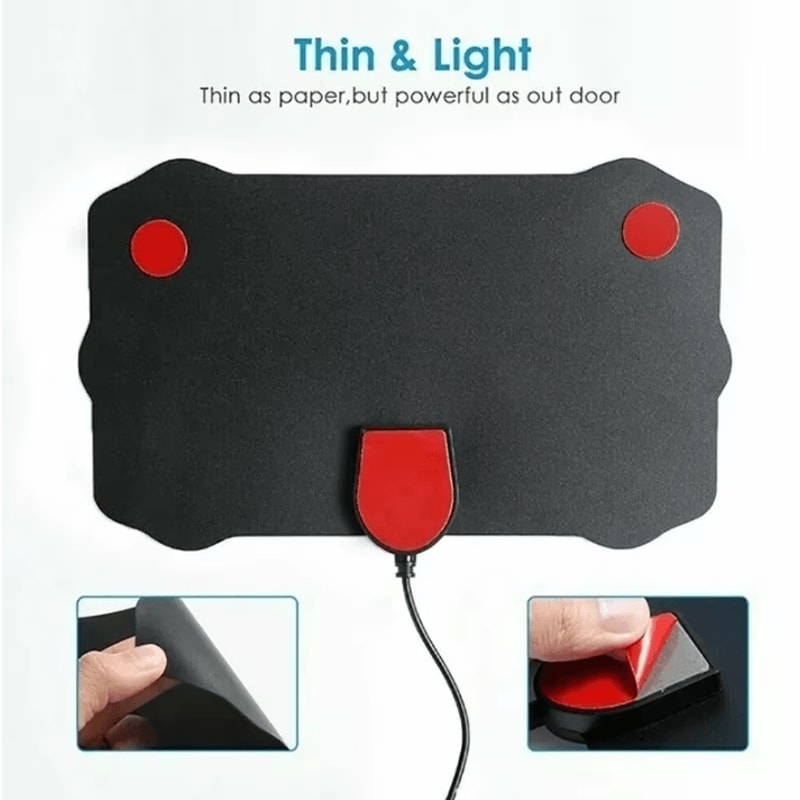 High Gain 4K Digital TV Antenna With EU Plug And Active Signal Booster 1