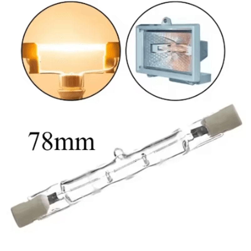80W R7s Halogen Linear Light Bulb With 360 Degree Beam Angle 4