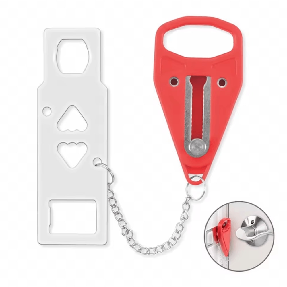 Portable Security Door Lock Latch For Travel Safety And Personal Protection 0