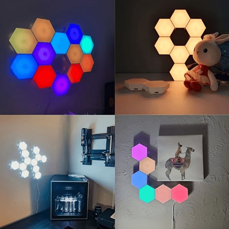 Touch Sensitive RGB DIY Geometric Night Light Module For Living Rooms And Bedrooms 4