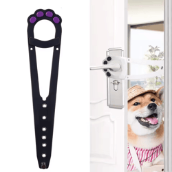 adjustable black pet door holder latch for cats and small pets