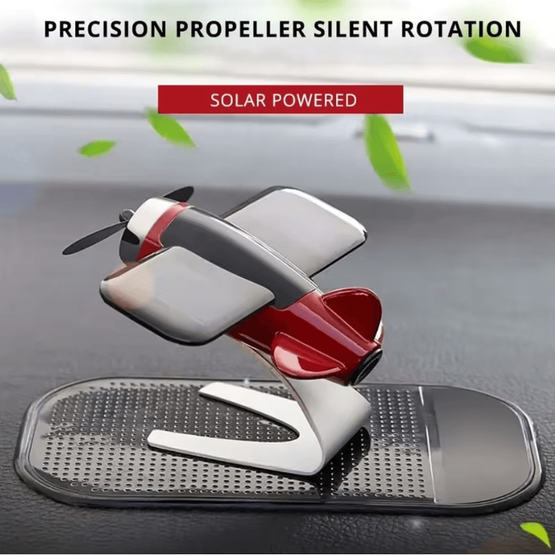 Solar Airplane Car Decoration Creative Solar Powered Ornament For Car Interior And Desk 1