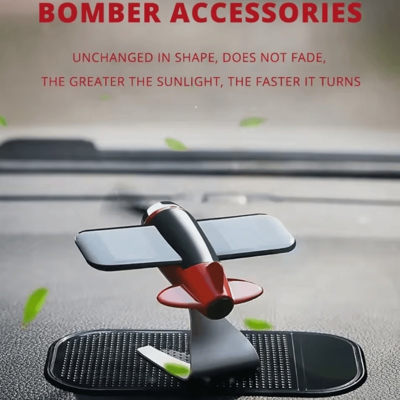 Solar Airplane Car Decoration Creative Solar Powered Ornament For Car Interior And Desk 3