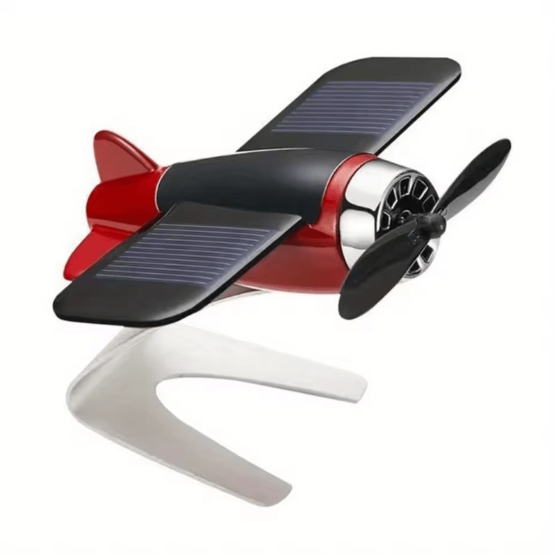 Solar Airplane Car Decoration Creative Solar Powered Ornament For Car Interior And Desk 5