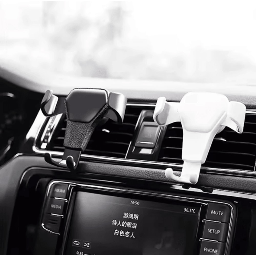 Universal Gravity Auto Phone Holder For Car Air Vent Mount Compatible With All Smartphones 5