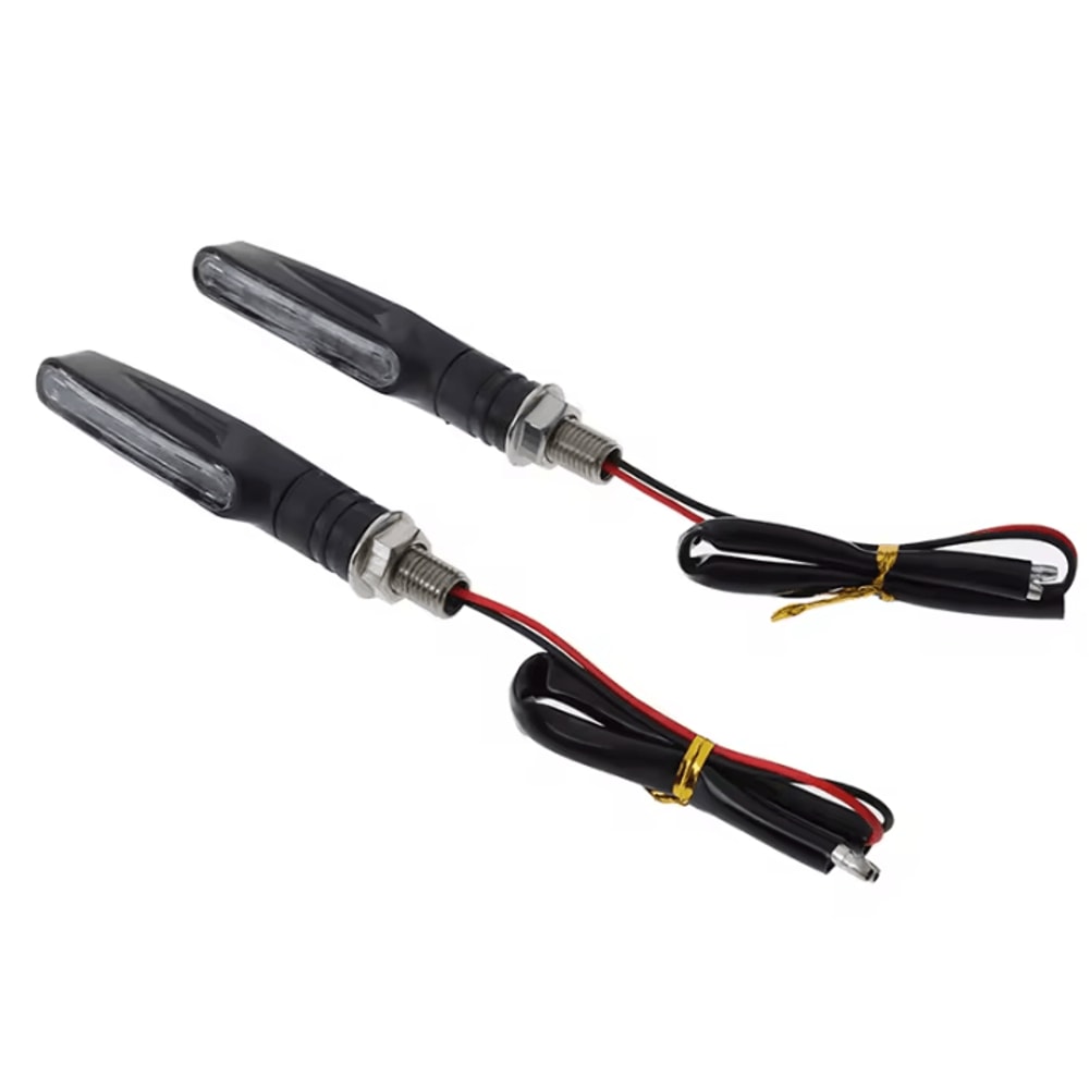 Universal LED Motorcycle Turn Signal Lights 12V Waterproof Amber Blinker Set 3