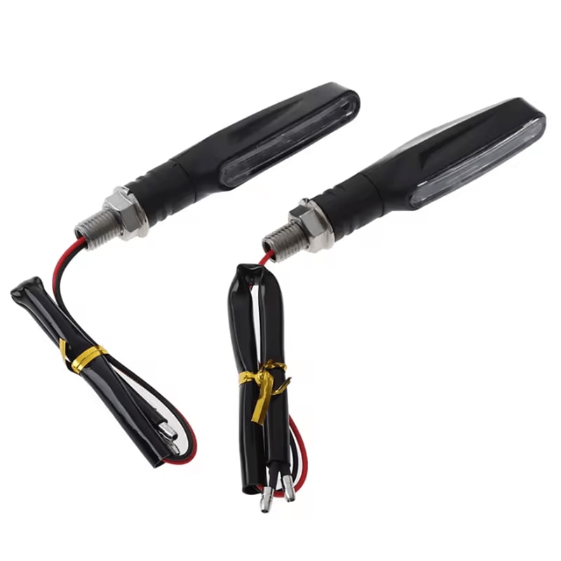 Universal LED Motorcycle Turn Signal Lights 12V Waterproof Amber Blinker Set 4