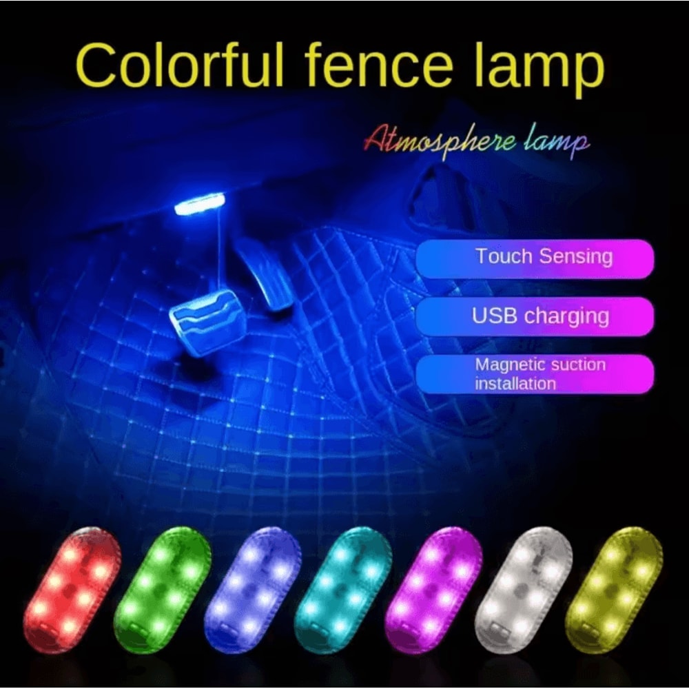 1Pc Wireless LED Car Interior Lights USB Rechargeable Ceiling And Reading Lamp 0