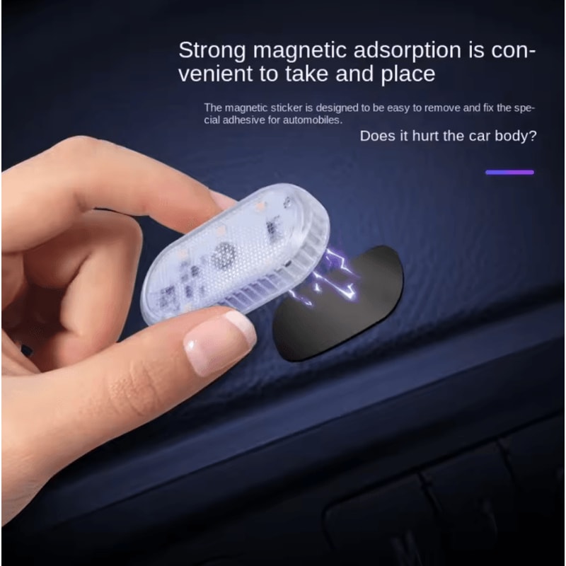 1Pc Wireless LED Car Interior Lights USB Rechargeable Ceiling And Reading Lamp 3