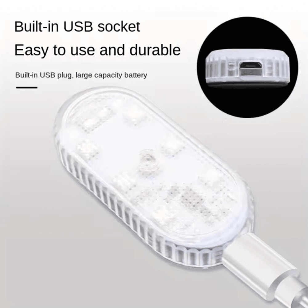 1Pc Wireless LED Car Interior Lights USB Rechargeable Ceiling And Reading Lamp 4