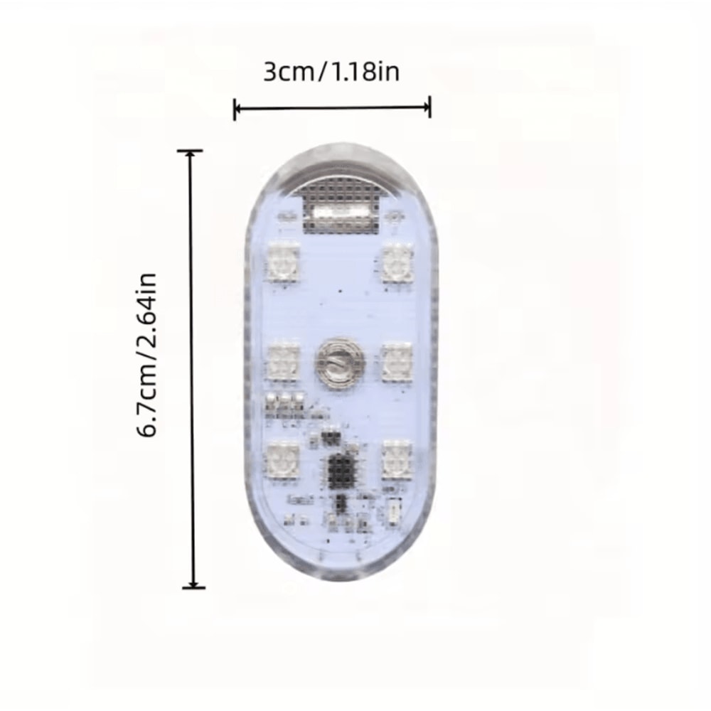 1Pc Wireless LED Car Interior Lights USB Rechargeable Ceiling And Reading Lamp 5