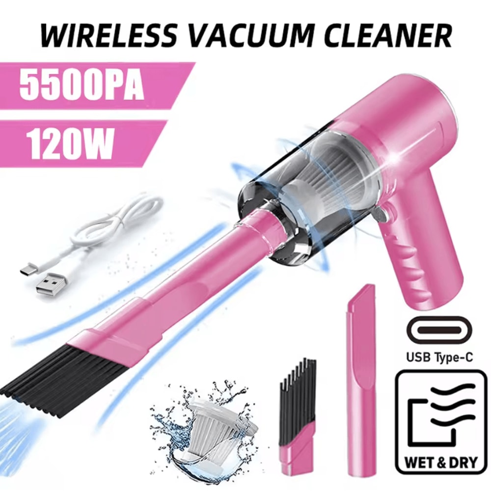 3in1 USB Rechargeable Mini Vacuum Cleaner For Car And Home 0
