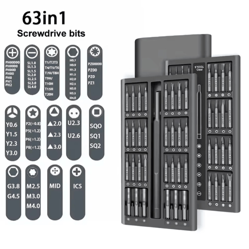 Magnetic Precision Screwdriver Set With Tri Wing And Torx Bits For Electronics Repair 5