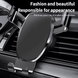 gravity sensor car air outlet phone holder solid metal universal mobile mount