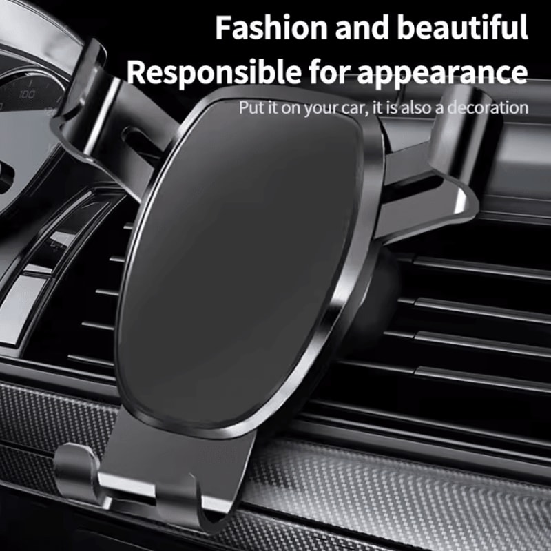 Gravity Sensor Car Air Outlet Phone Holder Solid Metal Universal Mobile Mount 0