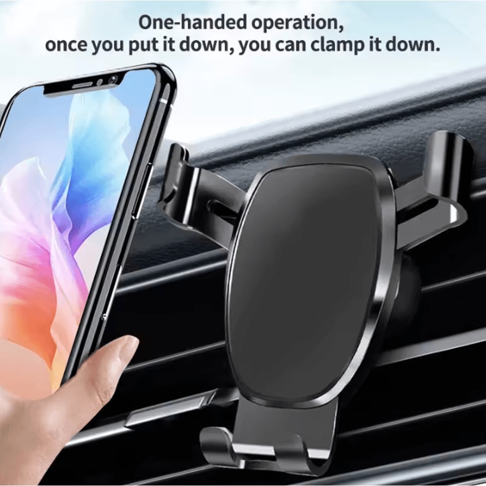 Gravity Sensor Car Air Outlet Phone Holder Solid Metal Universal Mobile Mount 3