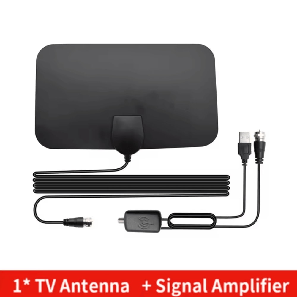 4K High Gain TV Antenna 25dB Indoor TV Aerial With Active Signal Booster EU Plug 5